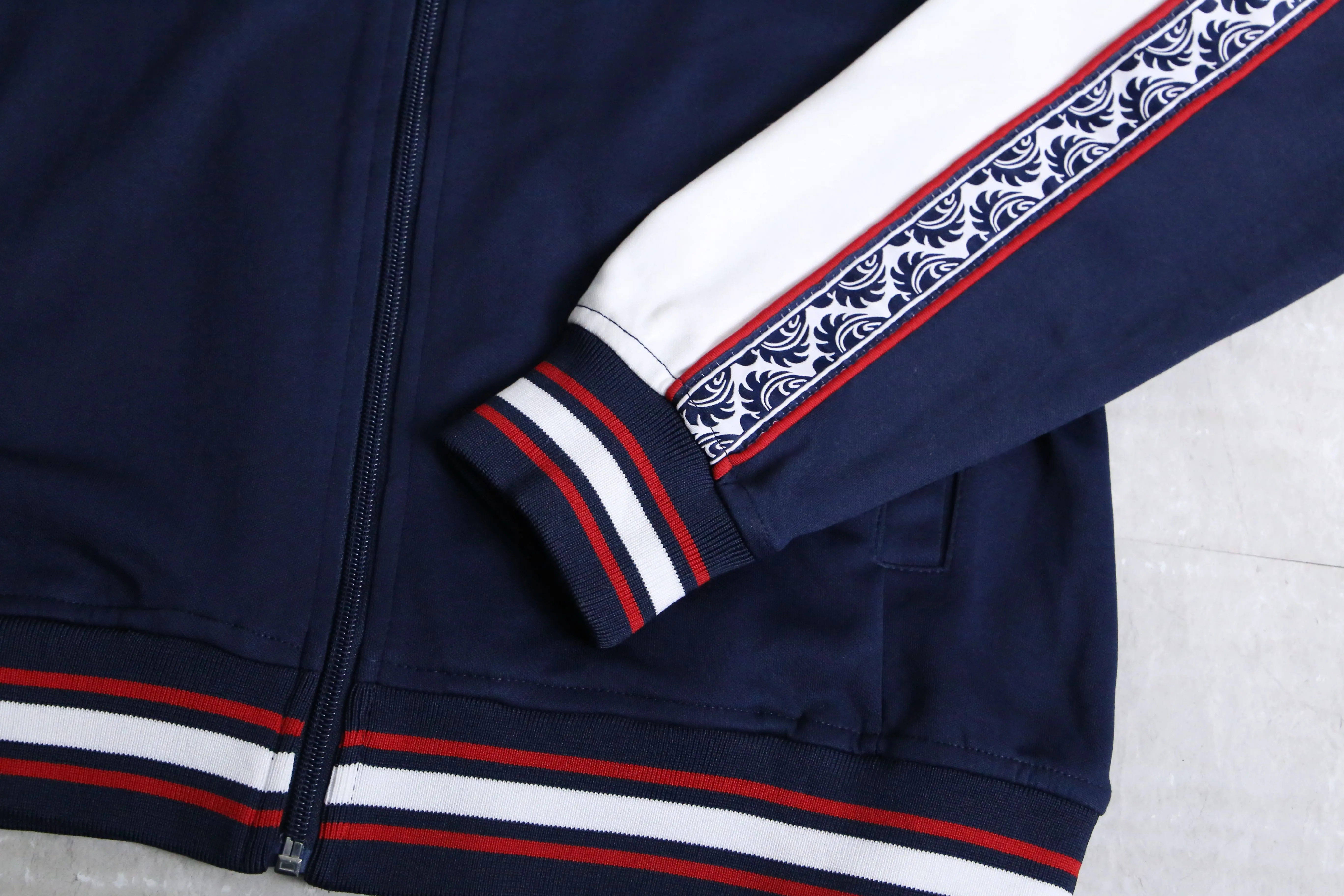 00’s “BOSCO” navy×white track jacket set up