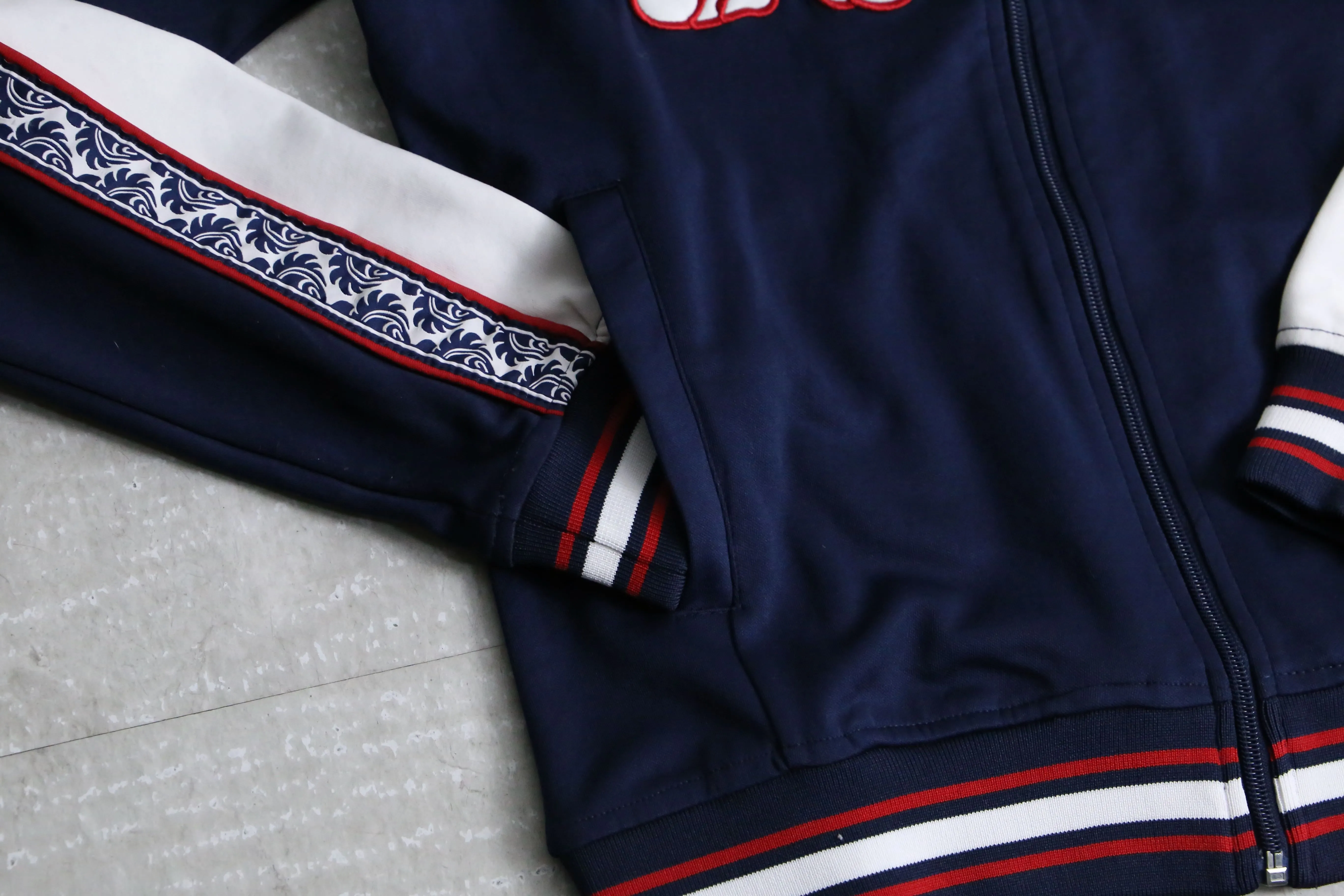 00’s “BOSCO” navy×white track jacket set up