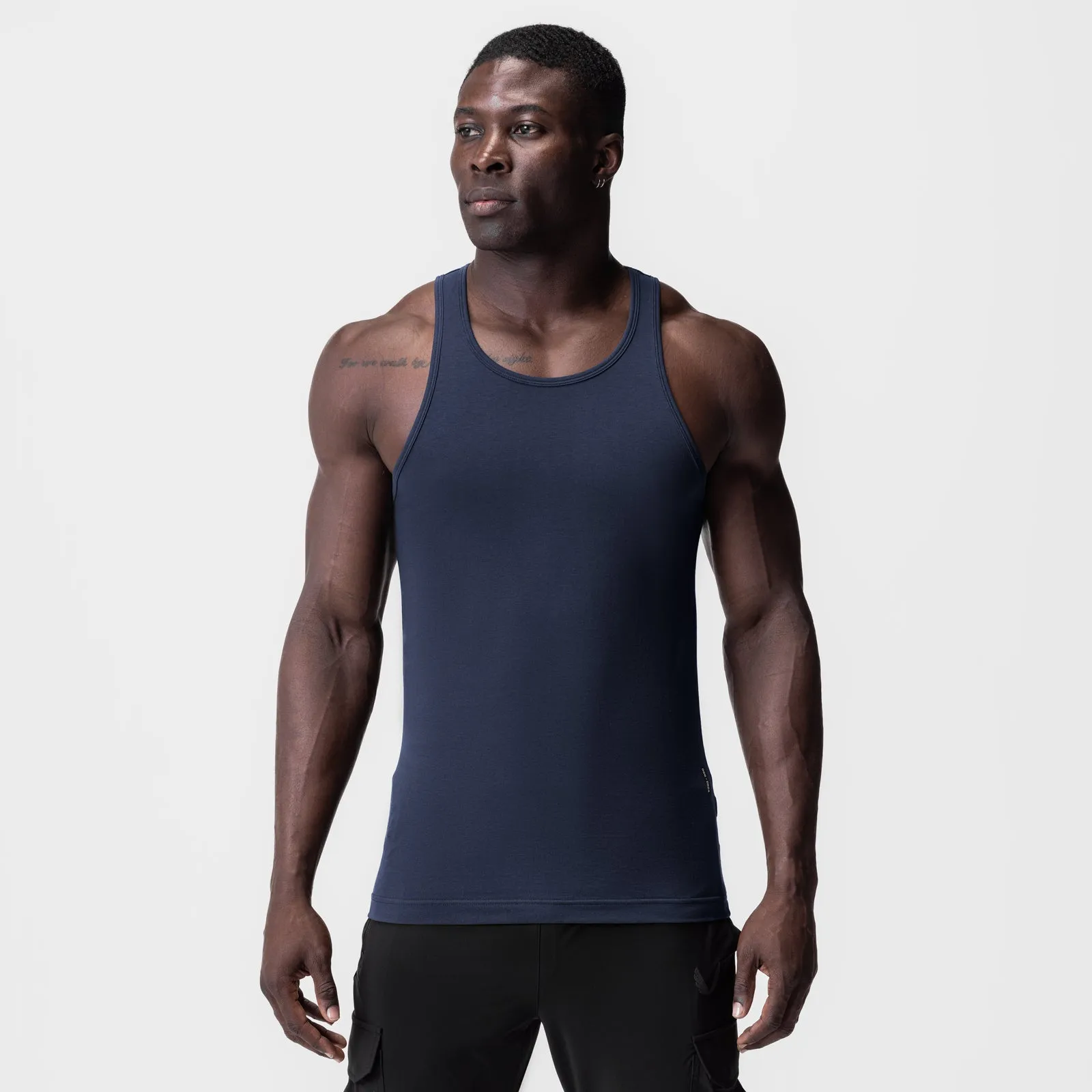 0924. Supima® Essential Slim Tank - Navy