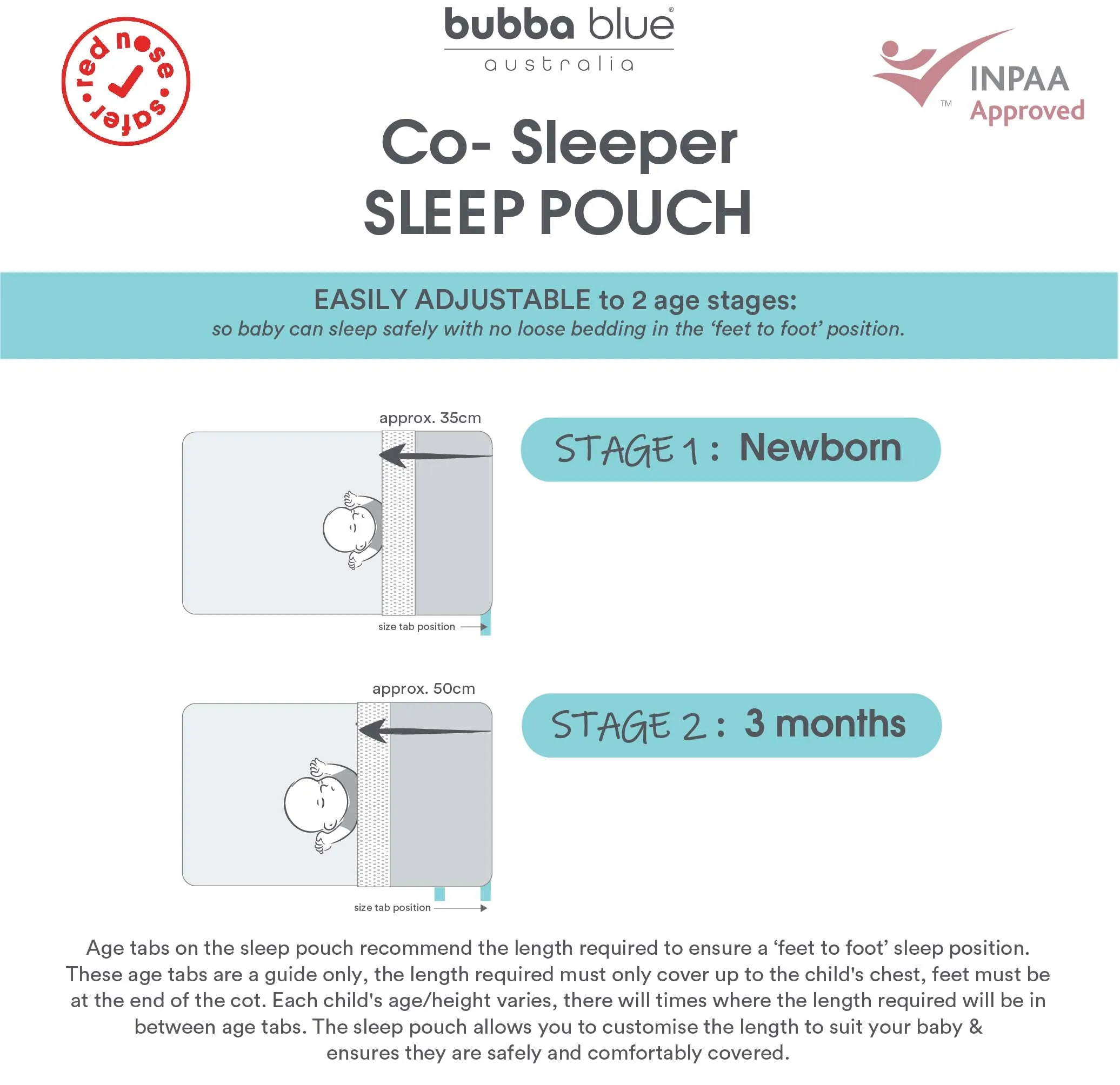 1.0 TOG Sleep Pouch - Co Sleeper/Bedside Sleeper