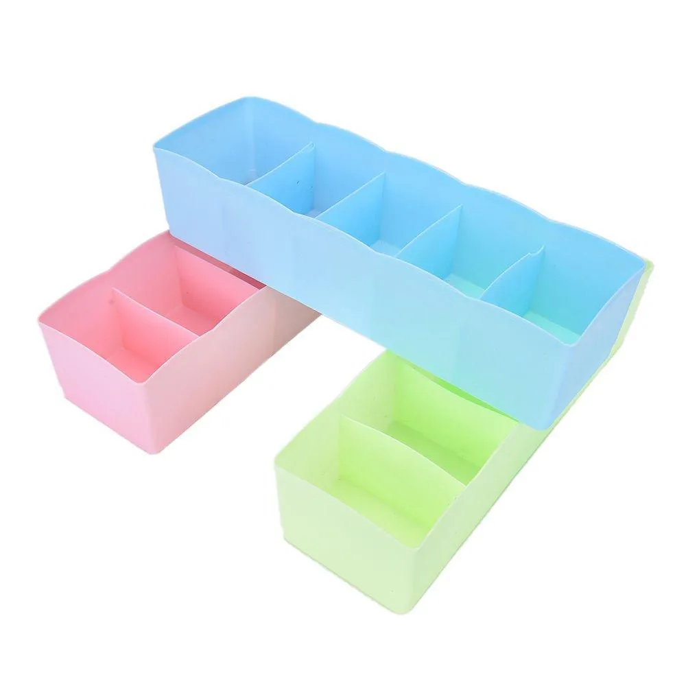 236 5-Compartments Socks / Handkerchief / Underwear Storage Box Socks Drawer Closet Organizer Storage Boxes (pack of 4)