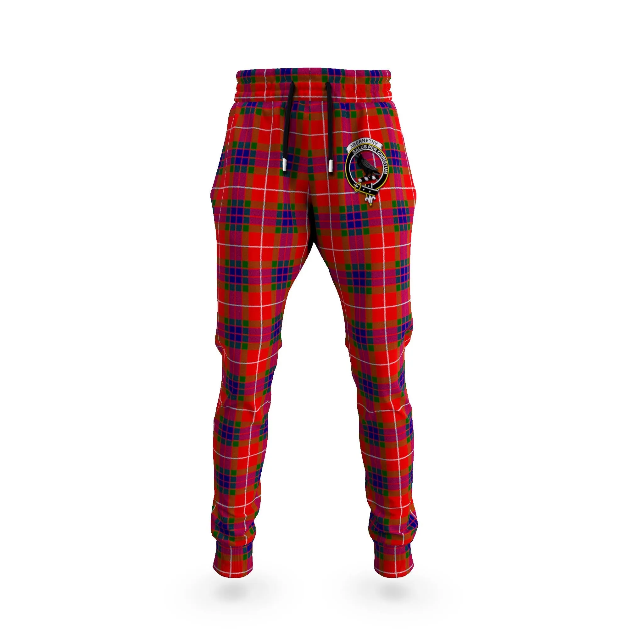 Abernethy Tartan Joggers Pants with Family Crest