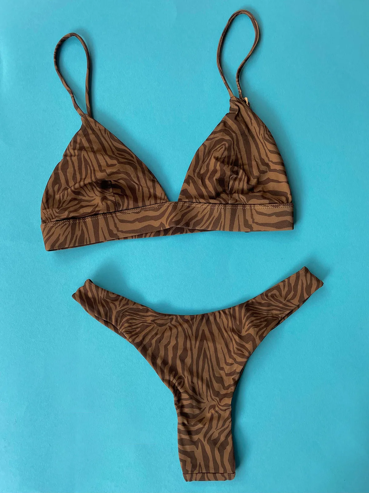 Acacia: Calla Triangle Bralette Bikini - Neutral Mares