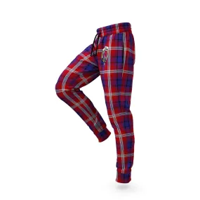 Ainslie Tartan Joggers Pants with Family Crest