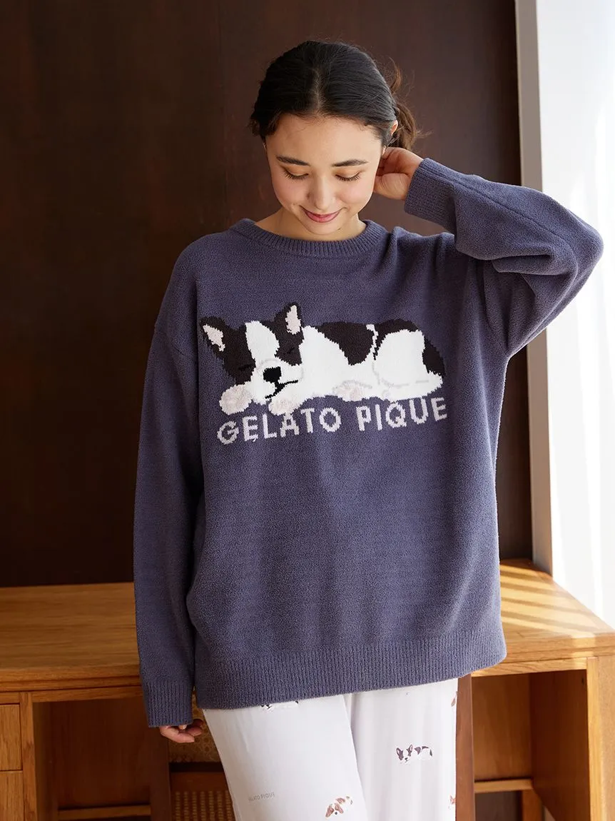 Air Moco SLEEPING DOG Jacquard Pullover & Shorts SET