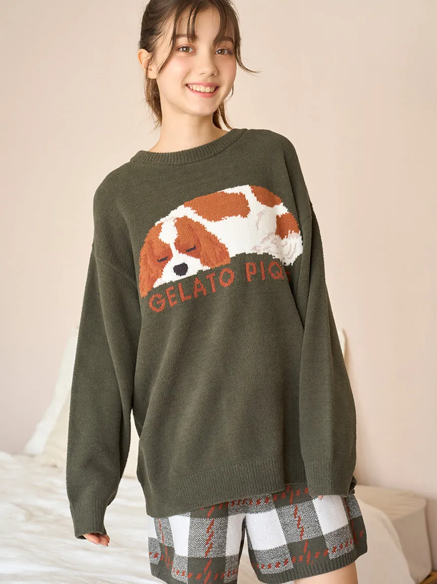 Air Moco SLEEPING DOG Jacquard Pullover & Shorts SET