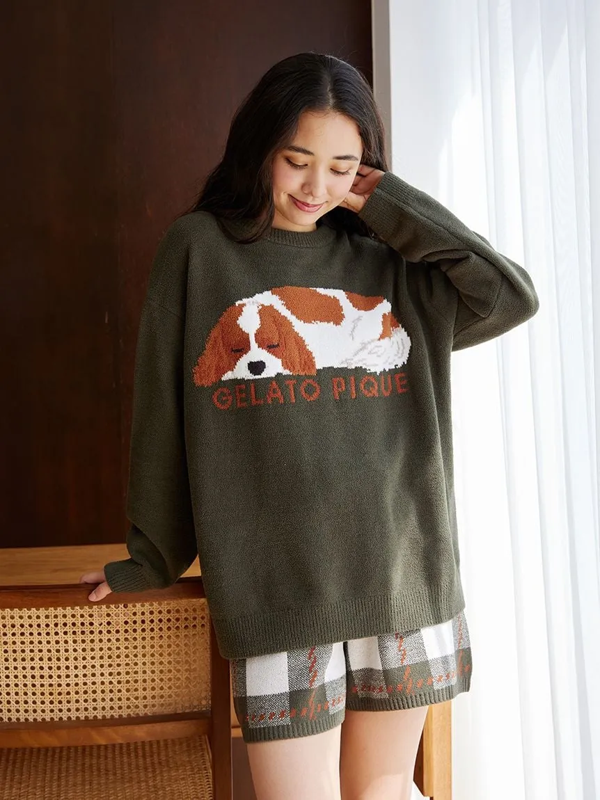 Air Moco SLEEPING DOG Jacquard Pullover & Shorts SET