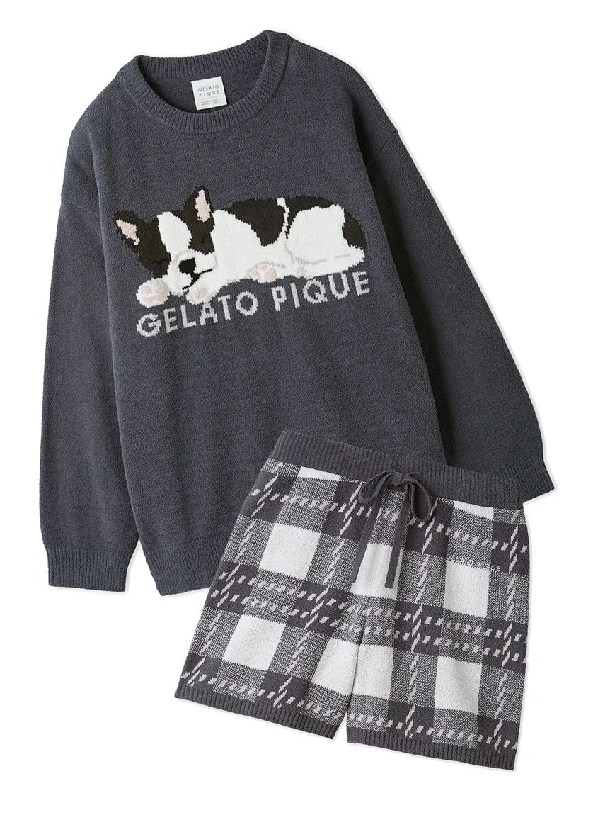 Air Moco SLEEPING DOG Jacquard Pullover & Shorts SET