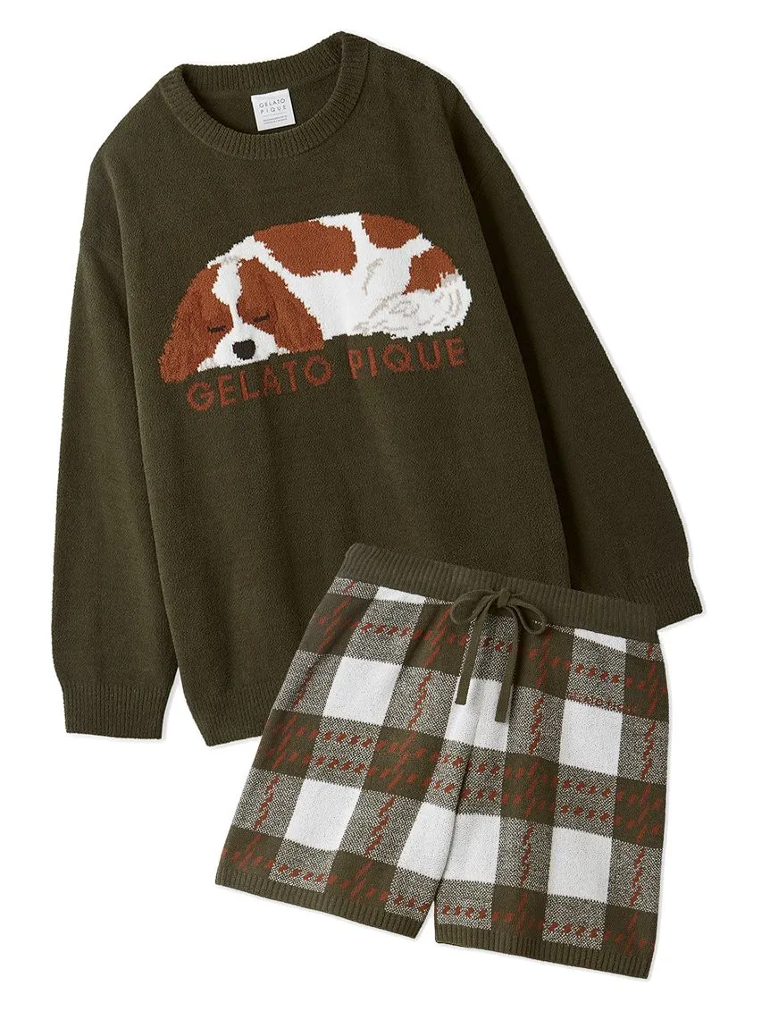 Air Moco SLEEPING DOG Jacquard Pullover & Shorts SET