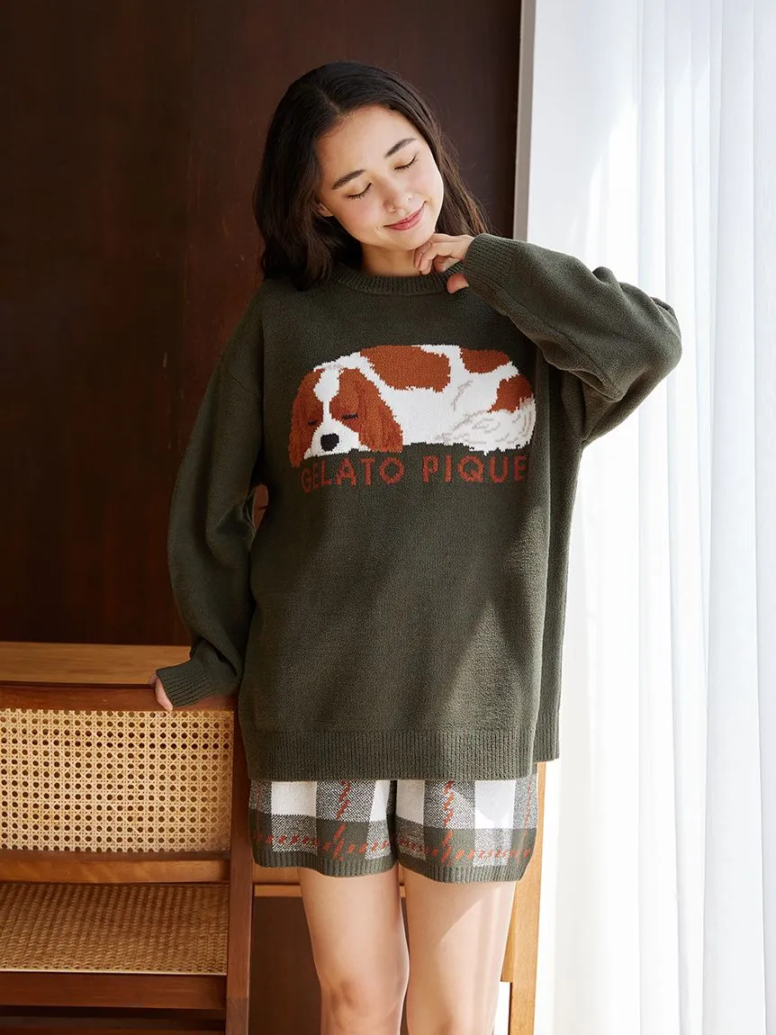 Air Moco SLEEPING DOG Jacquard Pullover & Shorts SET