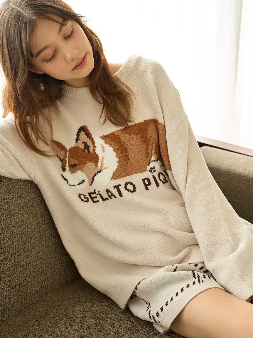 Air Moco SLEEPING DOG Jacquard Pullover & Shorts SET