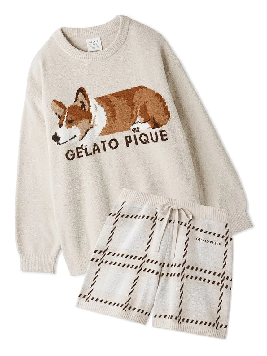 Air Moco SLEEPING DOG Jacquard Pullover & Shorts SET