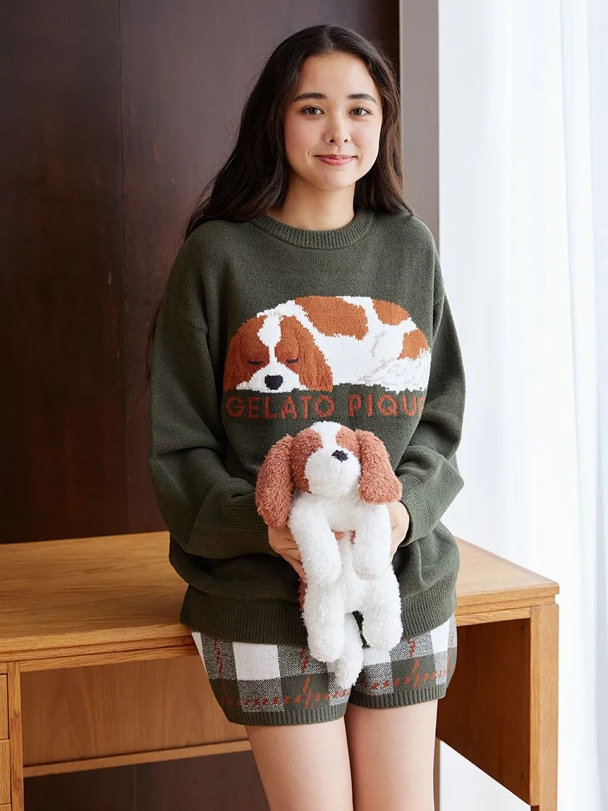 Air Moco SLEEPING DOG Jacquard Pullover & Shorts SET