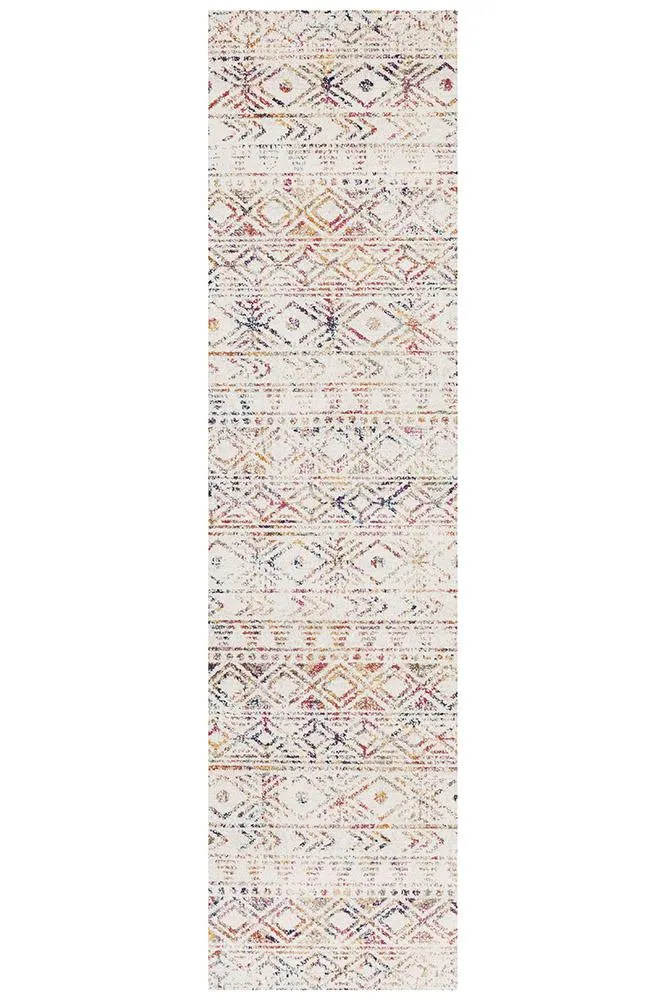 Aladdin Aliya Multi Grey Rustic Runner Rug