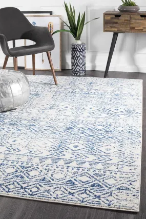 Aladdin Aliya White Blue Rustic Rug-230X160CM