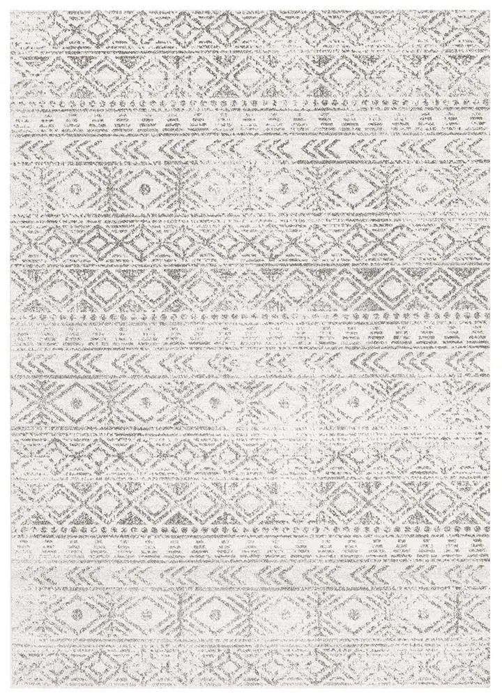 Aladdin Aliya White Grey Rustic Rug