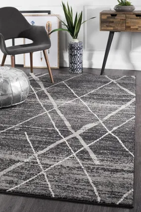 Aladdin Jabir Charcoal Contemporary Rug