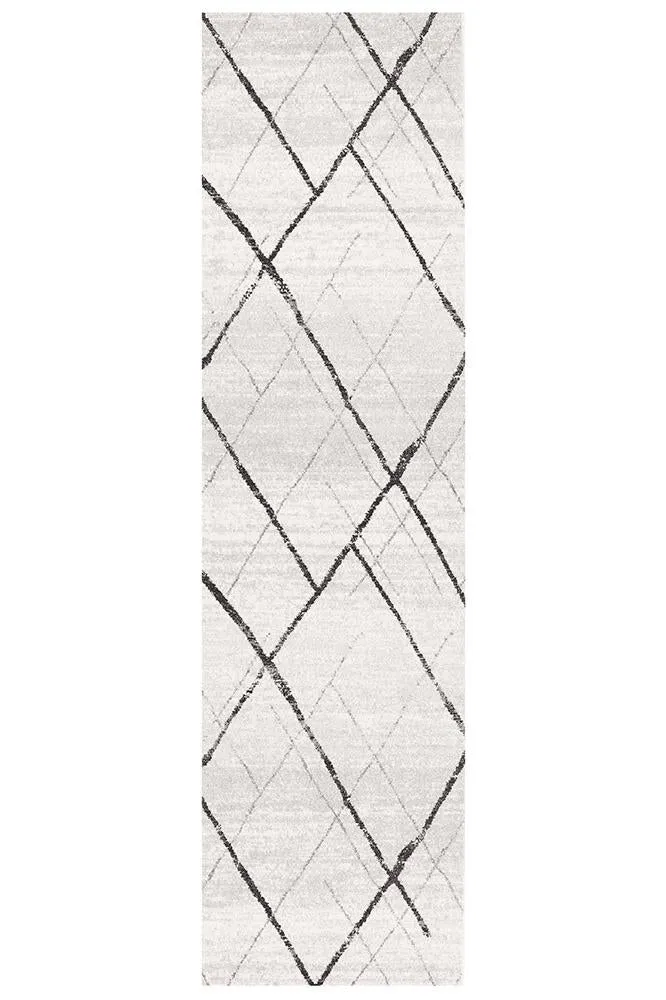 Aladdin Jabir White Grey Contemporary Rug