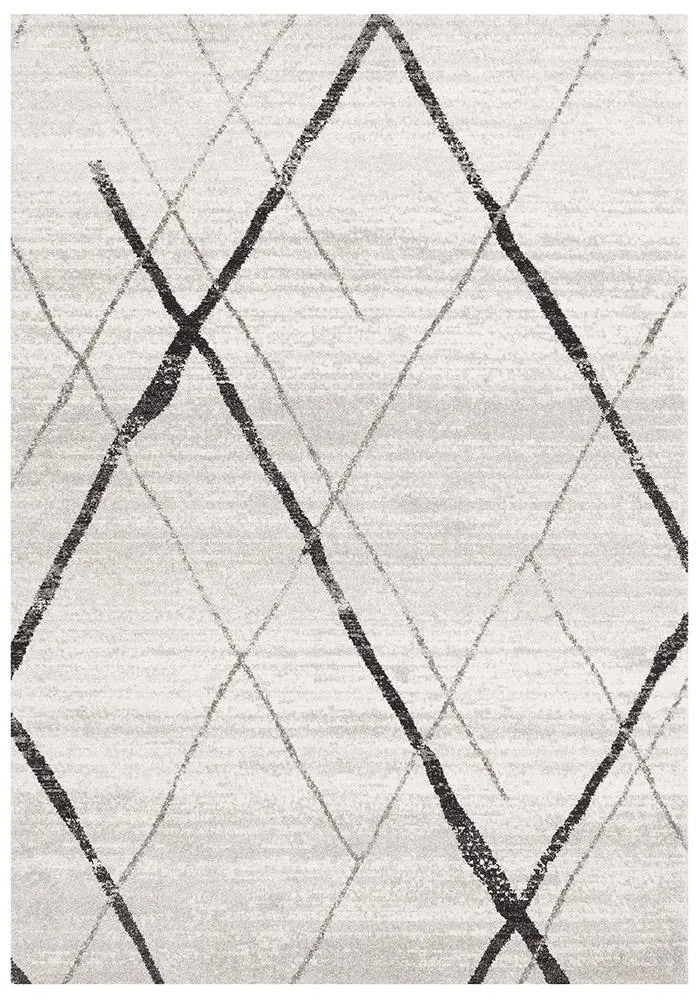 Aladdin Jabir White Grey Contemporary Rug