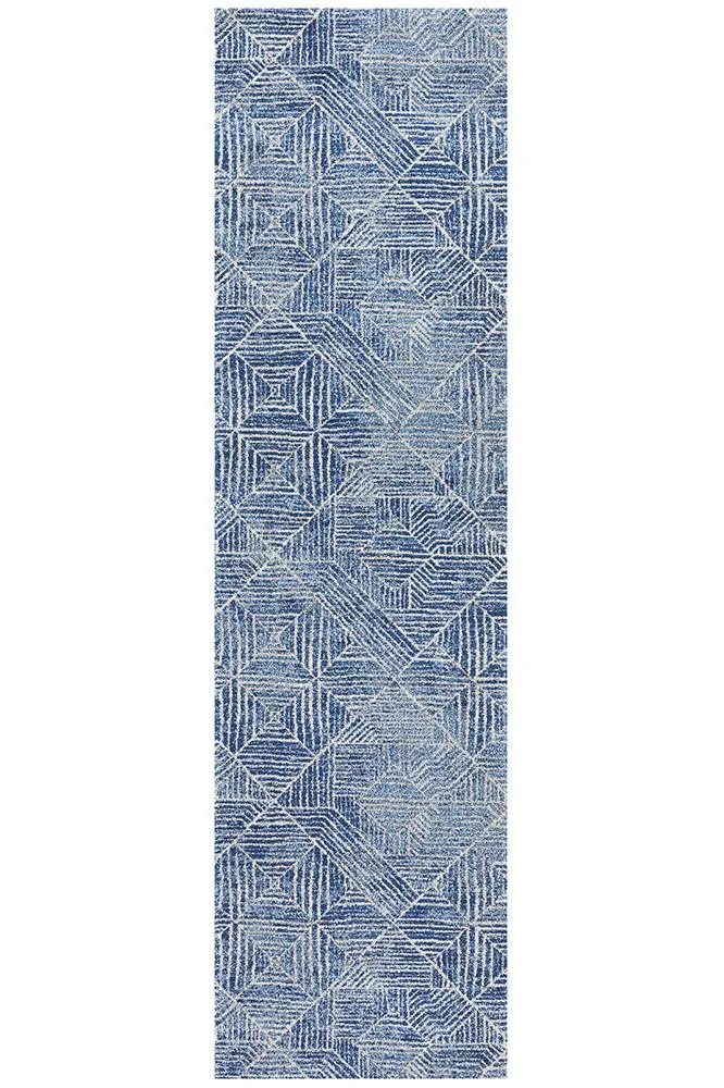 Aladdin Lina Contemporary Navy Runner Rug