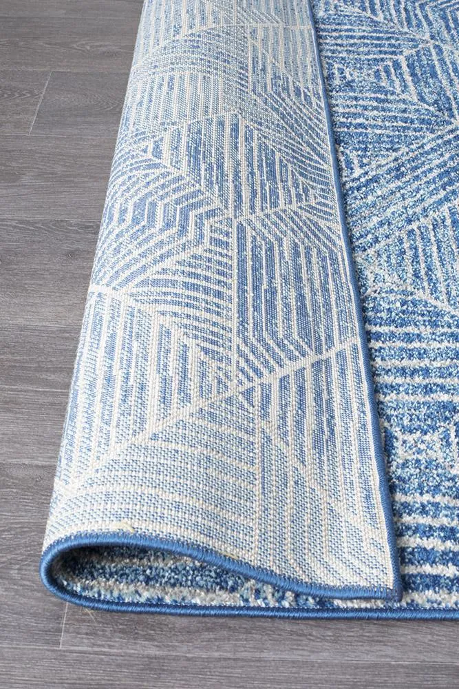 Aladdin Lina Contemporary Navy Runner Rug