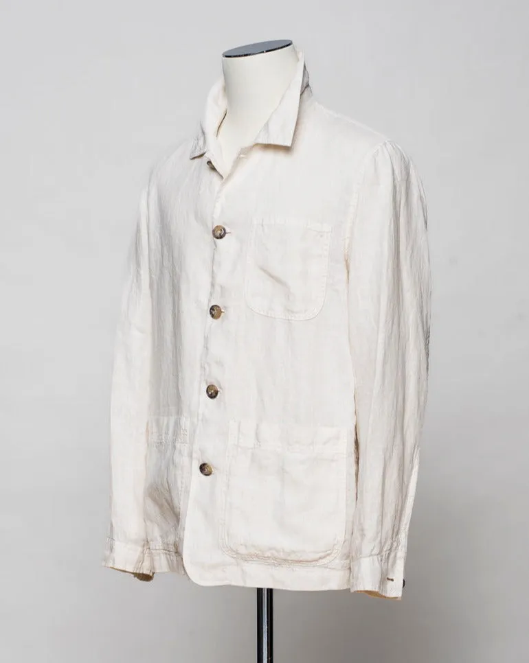 Altea Linen Shirt Jacket / Light Beige