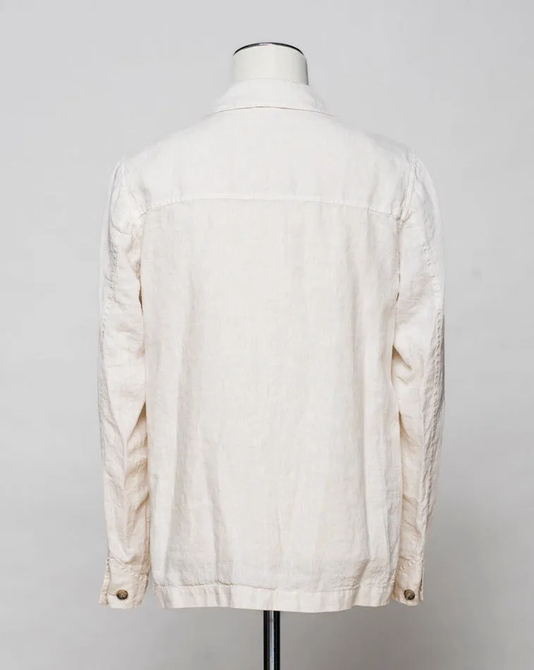 Altea Linen Shirt Jacket / Light Beige