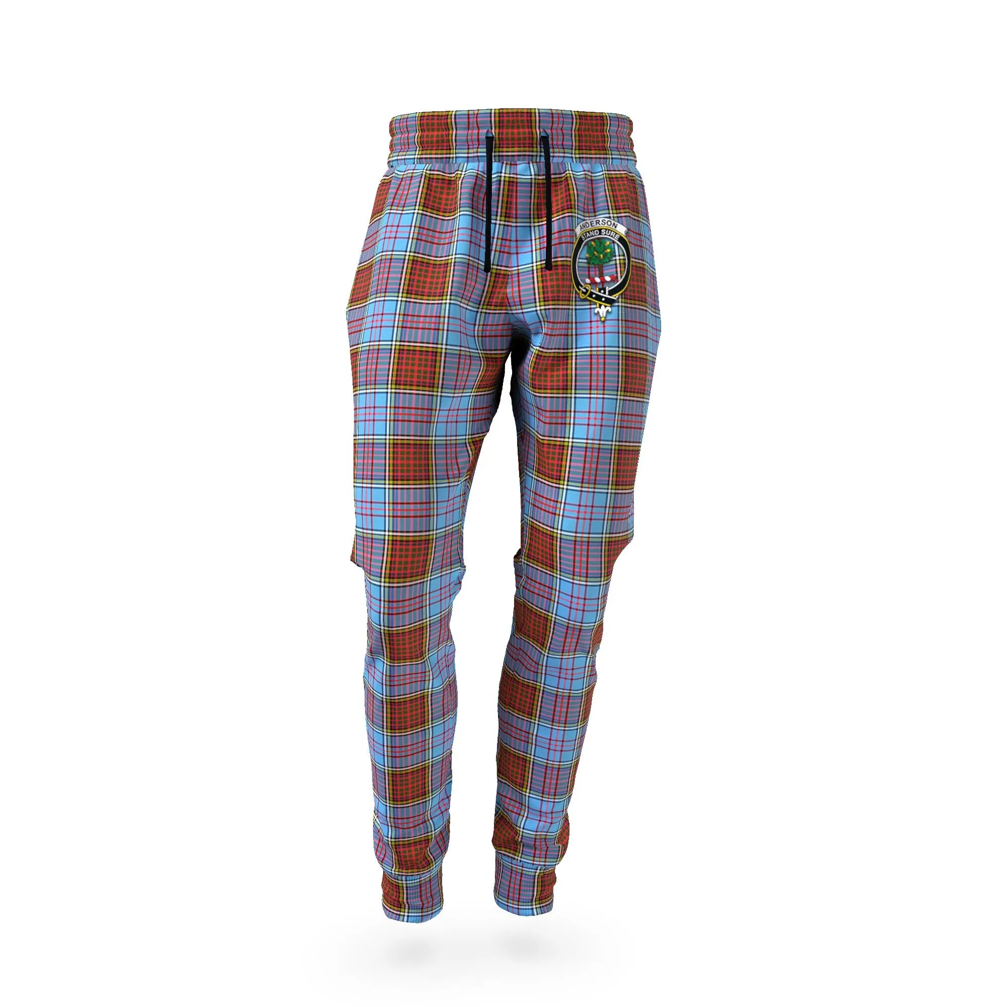 Anderson Modern Tartan Joggers Pants with Family Crest