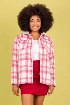 Annalise Shacket | Pink Check