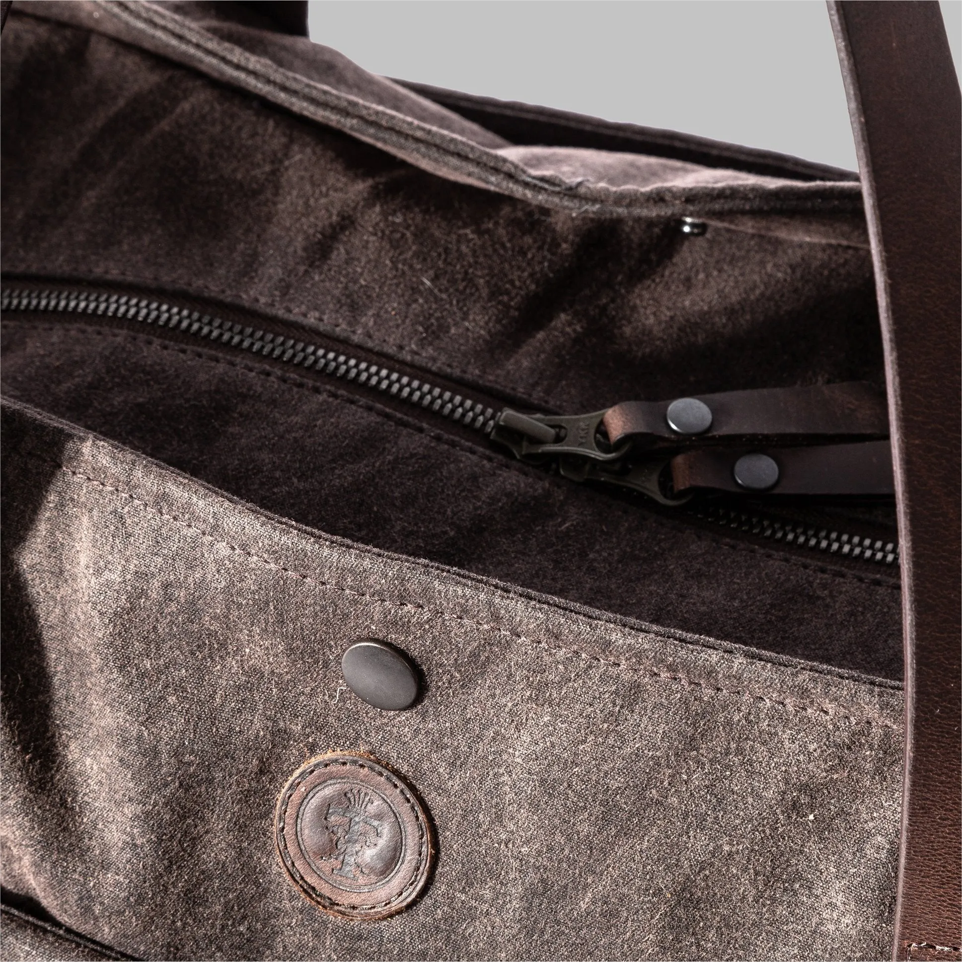 Appdale Large Waxed Cotton Brown Tote Bag