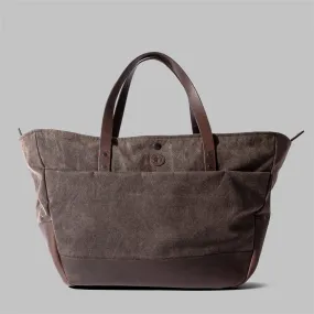 Appdale Large Waxed Cotton Brown Tote Bag