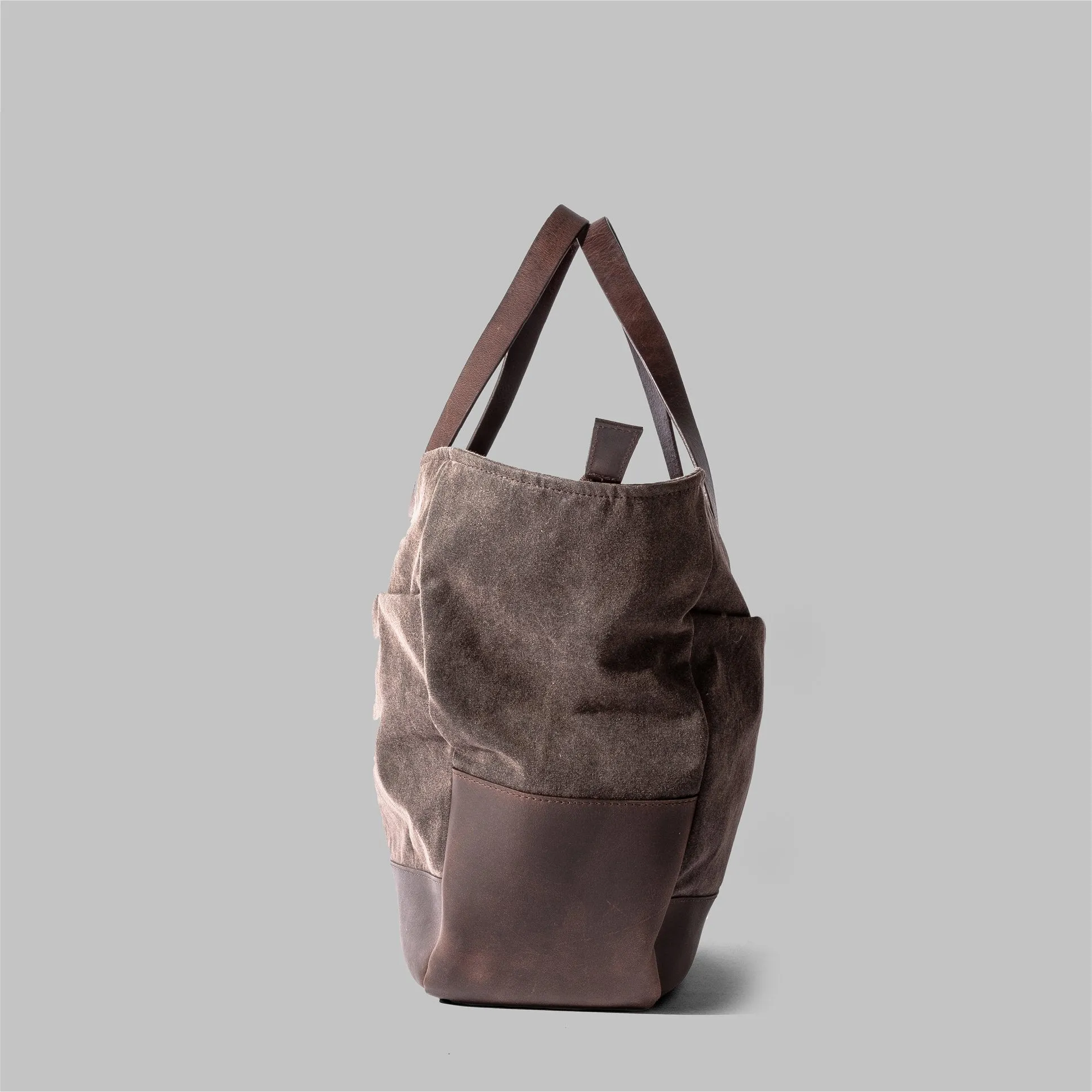 Appdale Large Waxed Cotton Brown Tote Bag