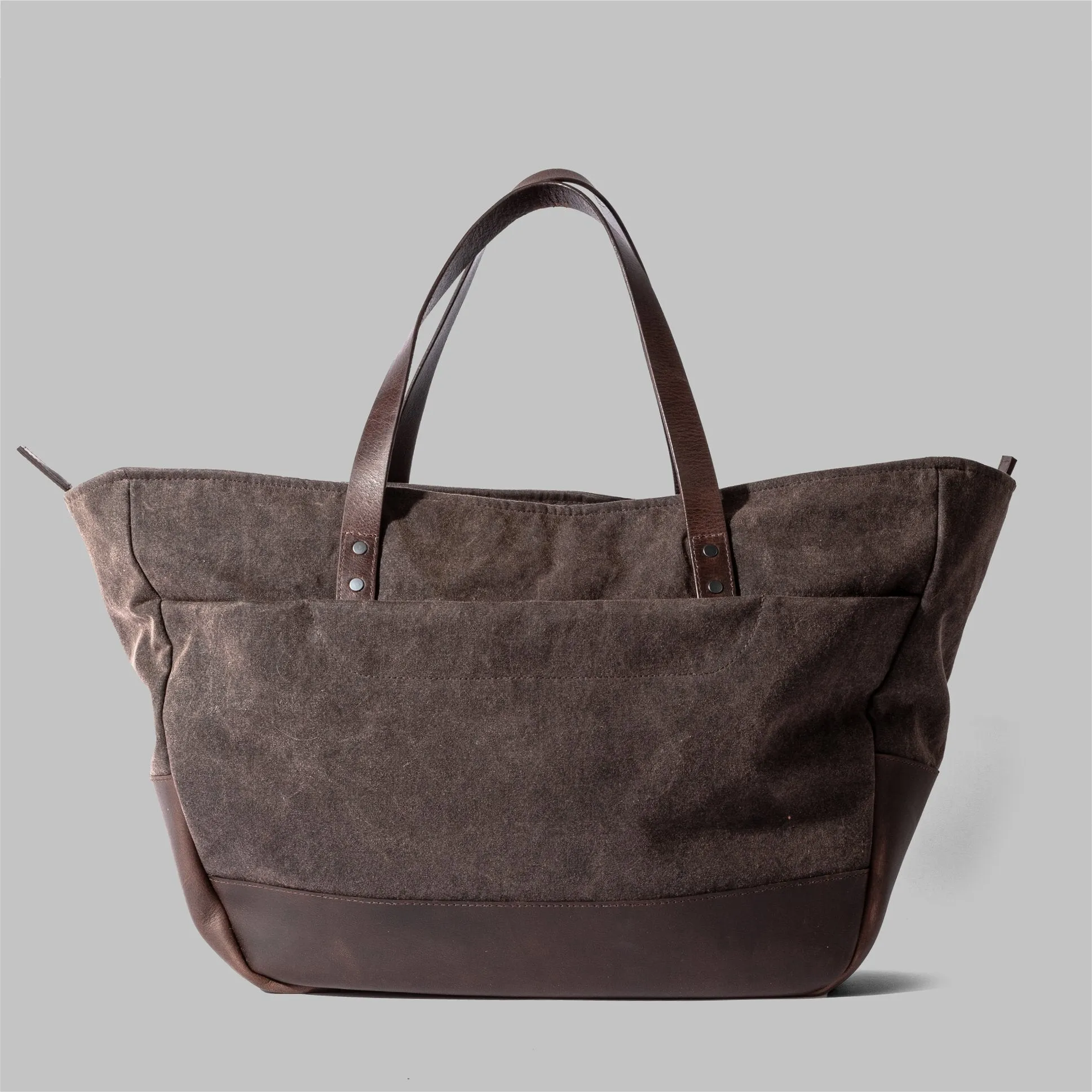 Appdale Large Waxed Cotton Brown Tote Bag