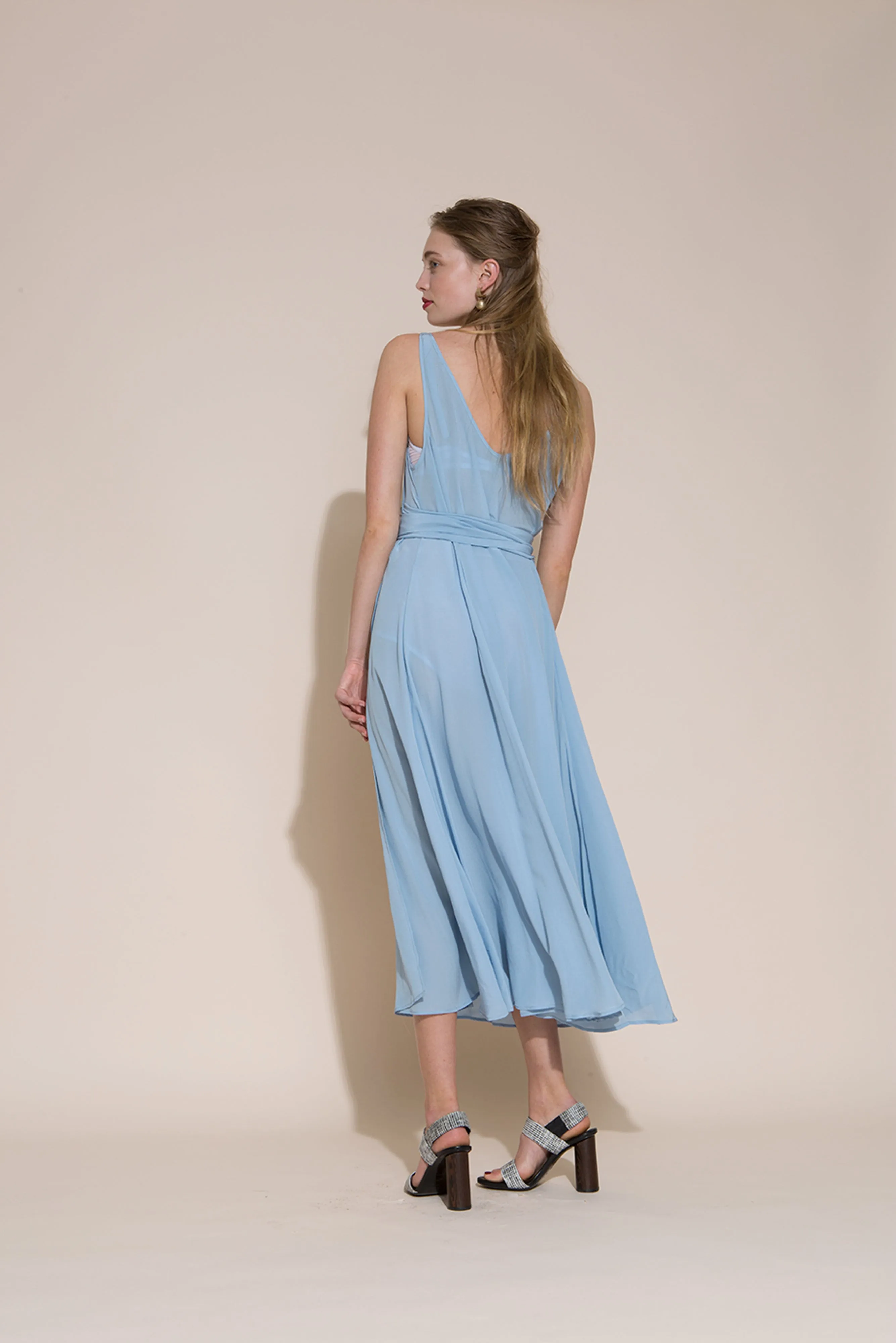 Archive - Nordic Wrap Dress, powder blue