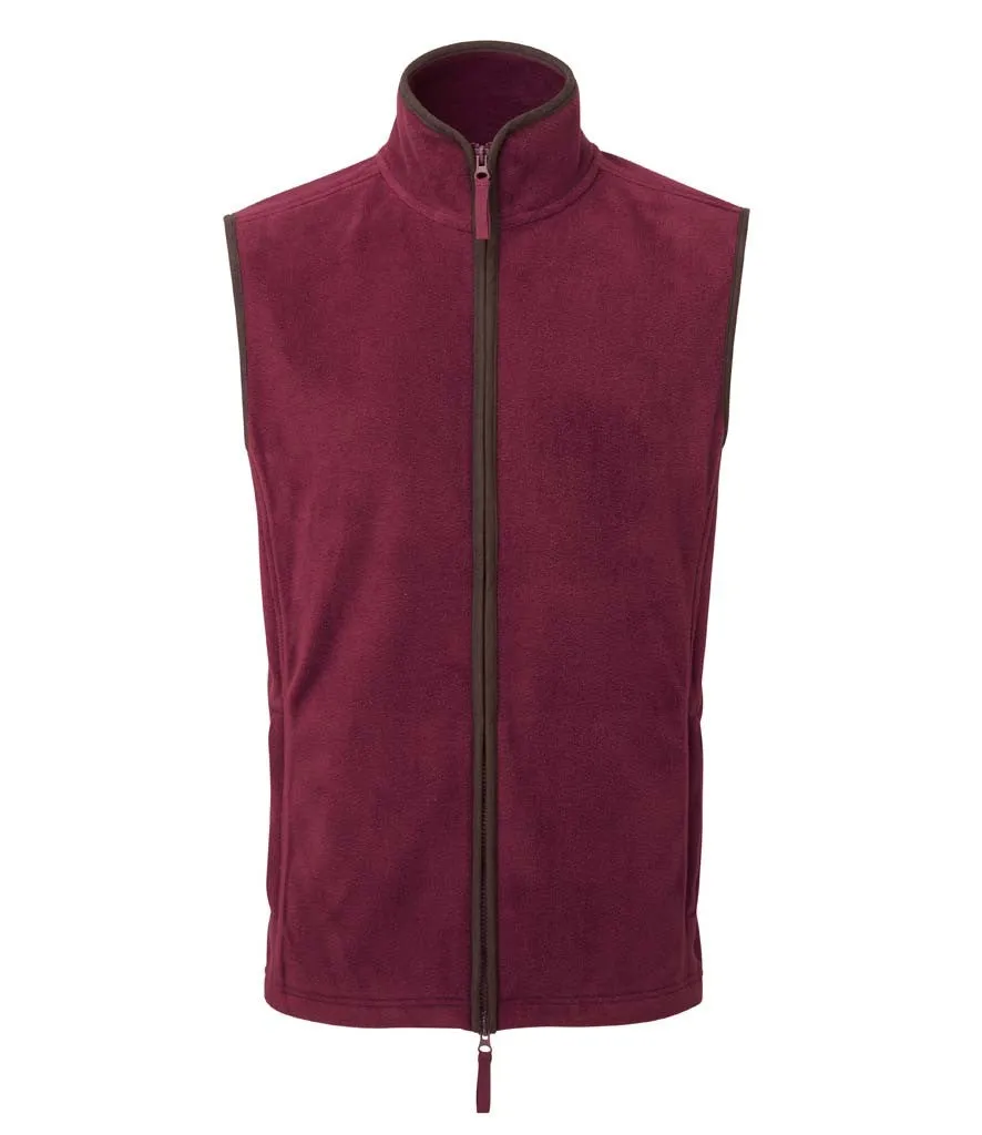 Artisan Fleece Gilet | BURGUNDY/BROWN