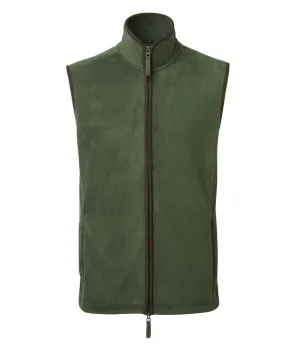 Artisan Fleece Gilet | MOSS GREEN/BROWN