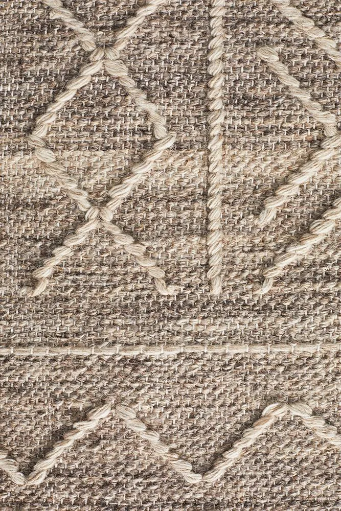 Arya Stitch Woven Rug Natural