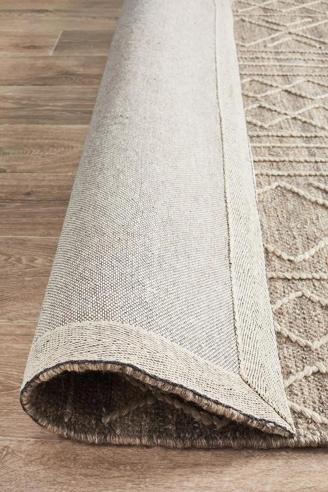 Arya Stitch Woven Rug Natural