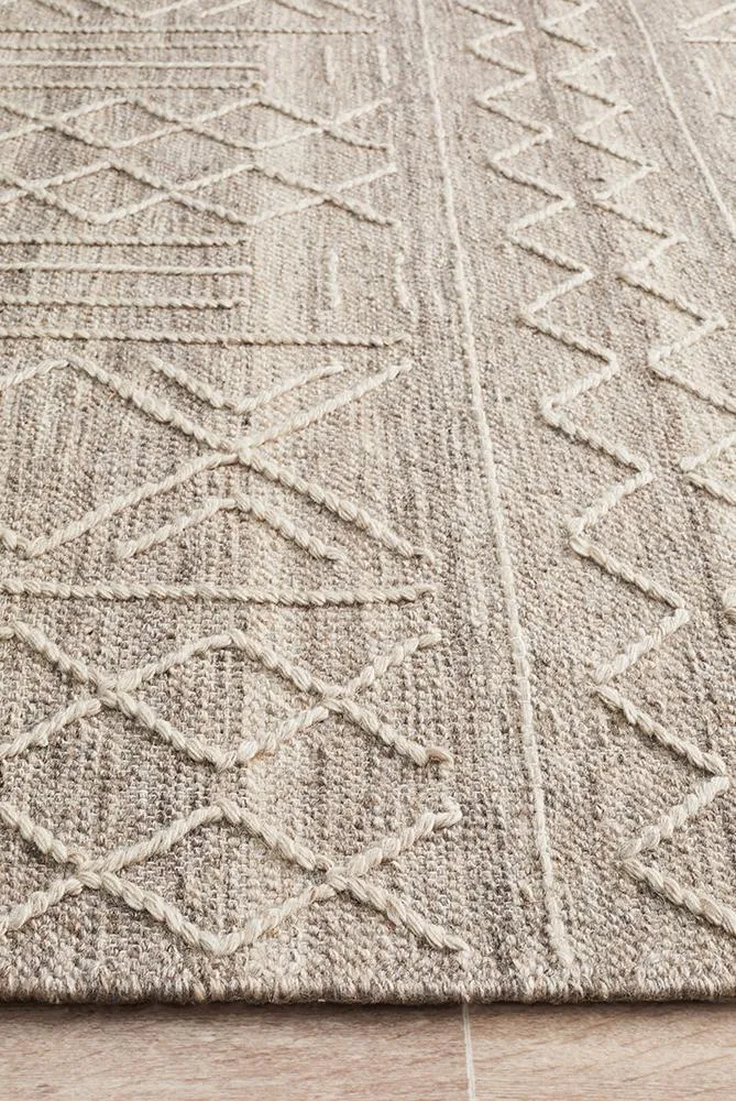 Arya Stitch Woven Rug Natural