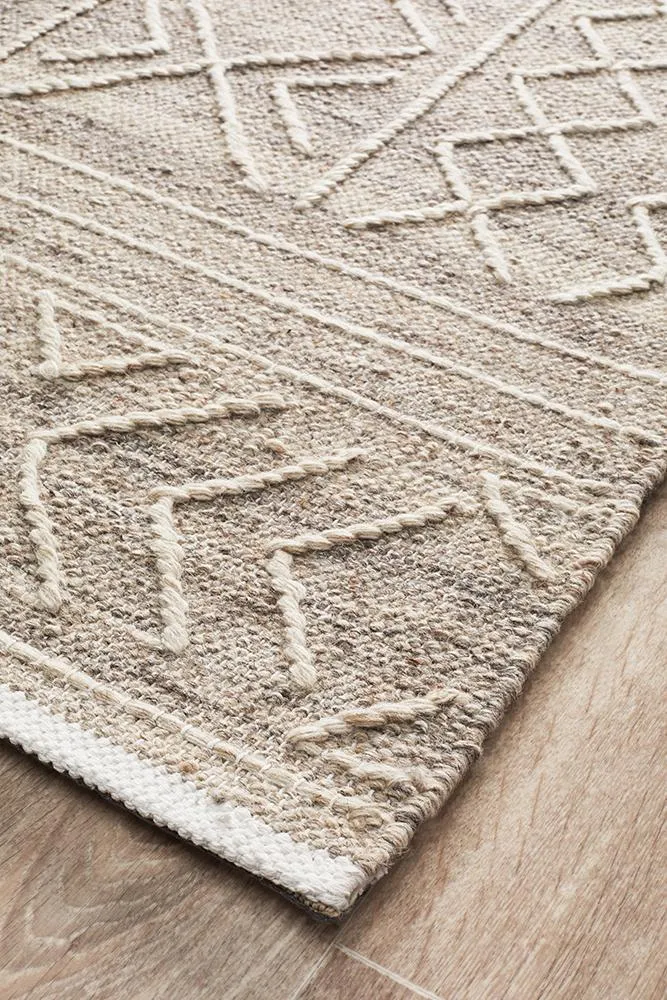 Arya Stitch Woven Rug Natural