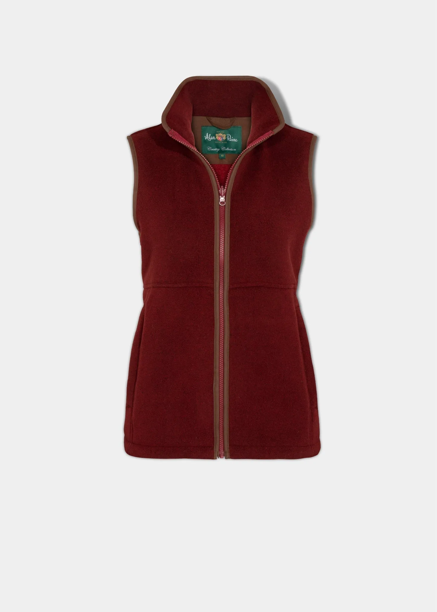 Aylsham Ladies Fleece Gilet In Bloodstone - Regular Fit