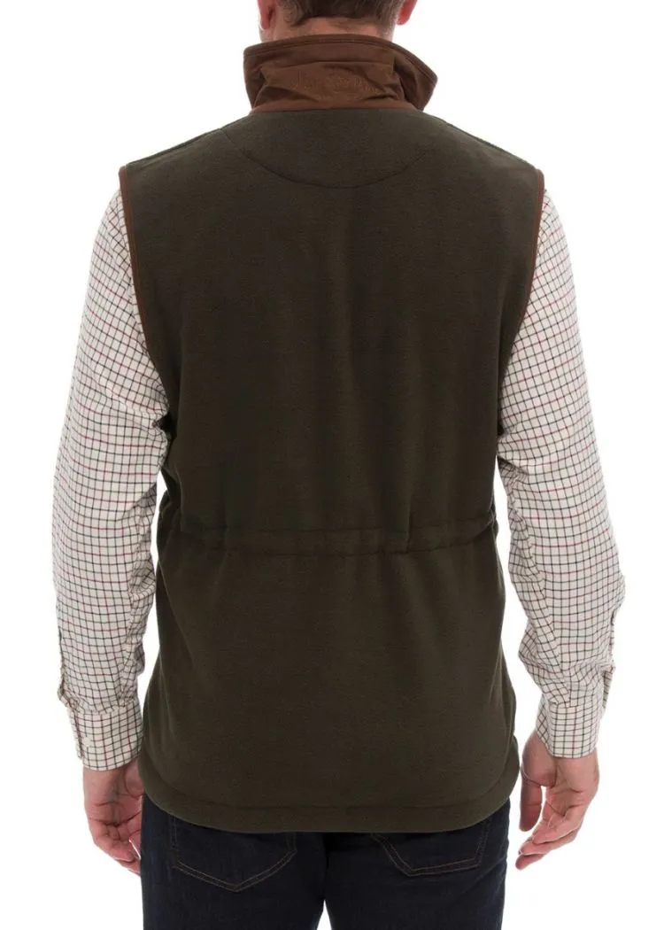 Aylsham Men's Fleece Gilet In Green - Regular Fit