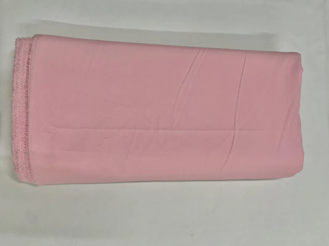 Baby Pink Plain Dyed Poly Crepe Fabric (Per Meter - Rs 44 )