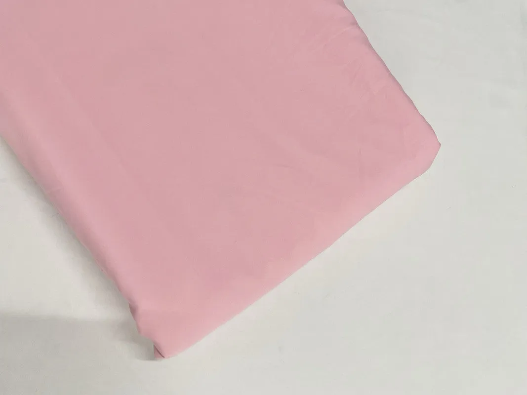 Baby Pink Plain Dyed Poly Crepe Fabric (Per Meter - Rs 44 )