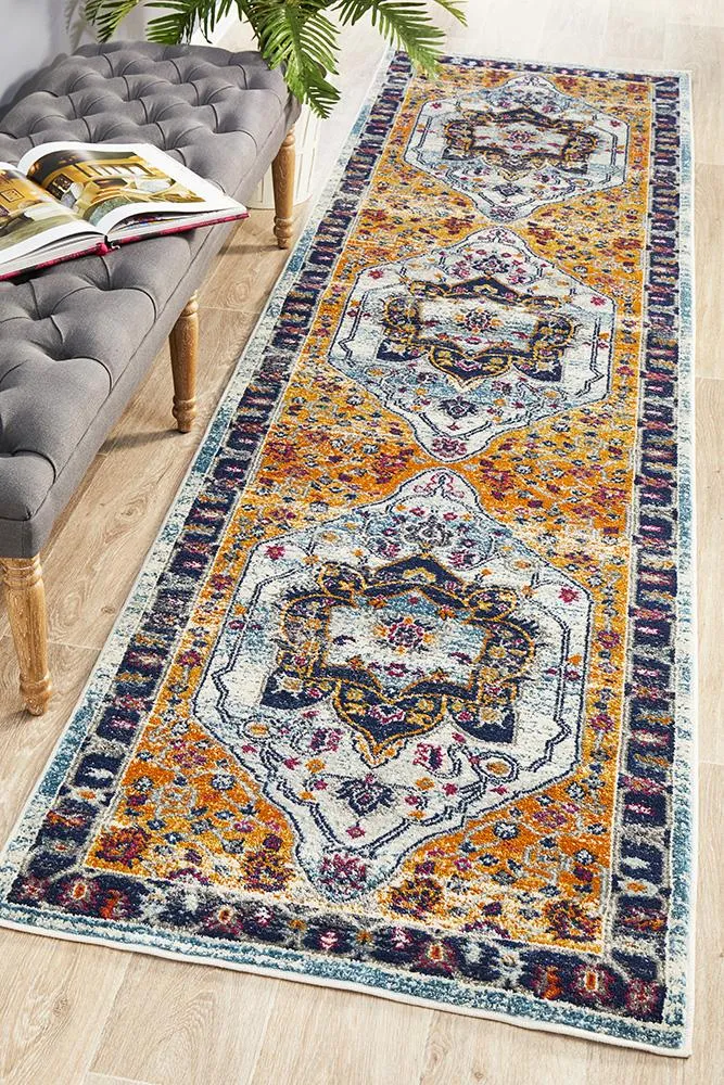 Babylon 201 Runner Rug (Rust) by Rug Culture