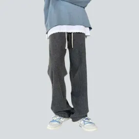 Baggy denim joggers for men