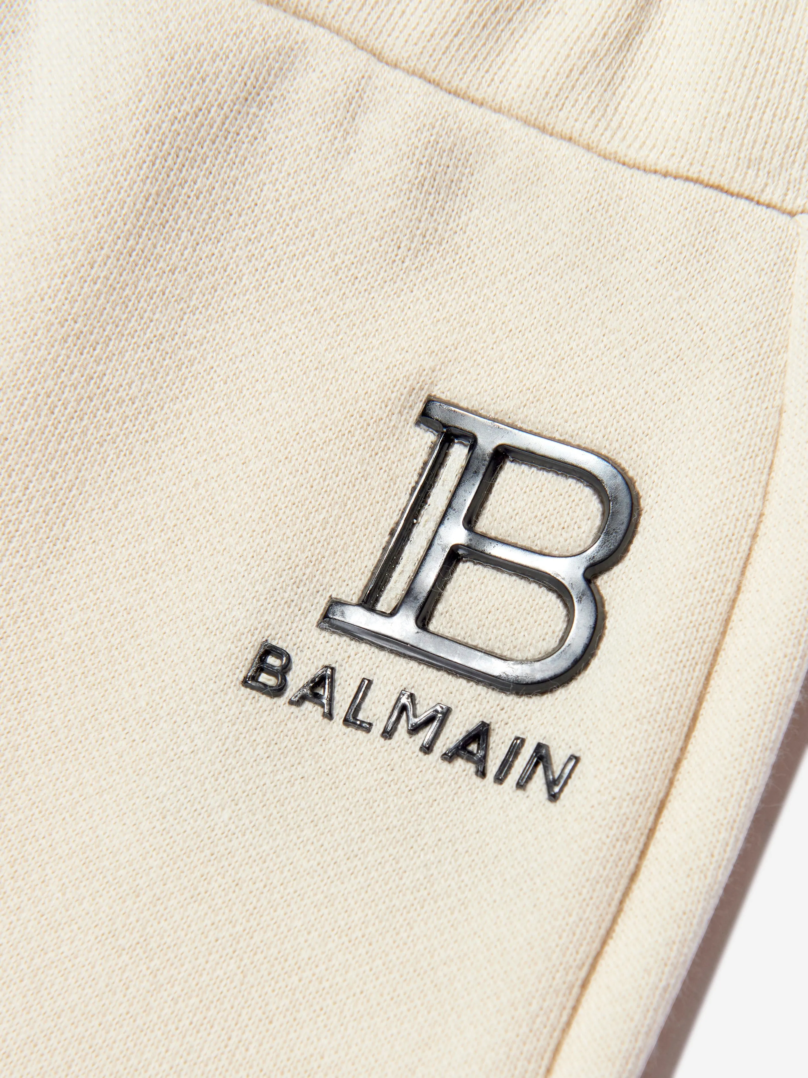 Balmain Baby Logo Joggers in Beige