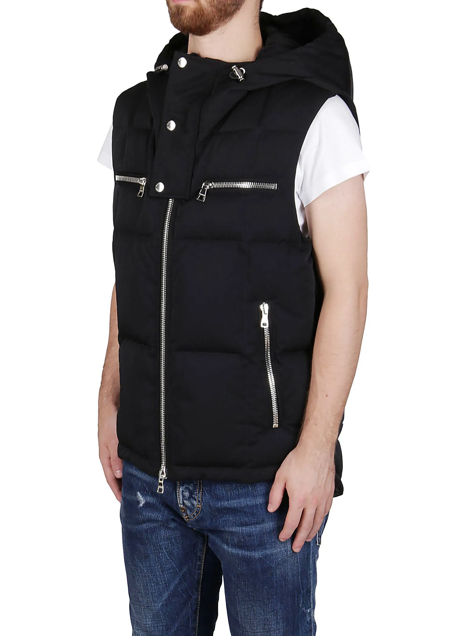 Balmain Hooded Padded Gilet