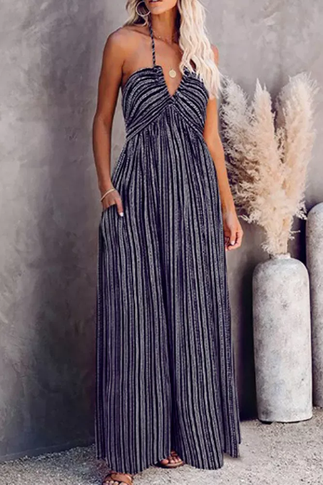 Bandage Wrap Maxi Dress (Black)