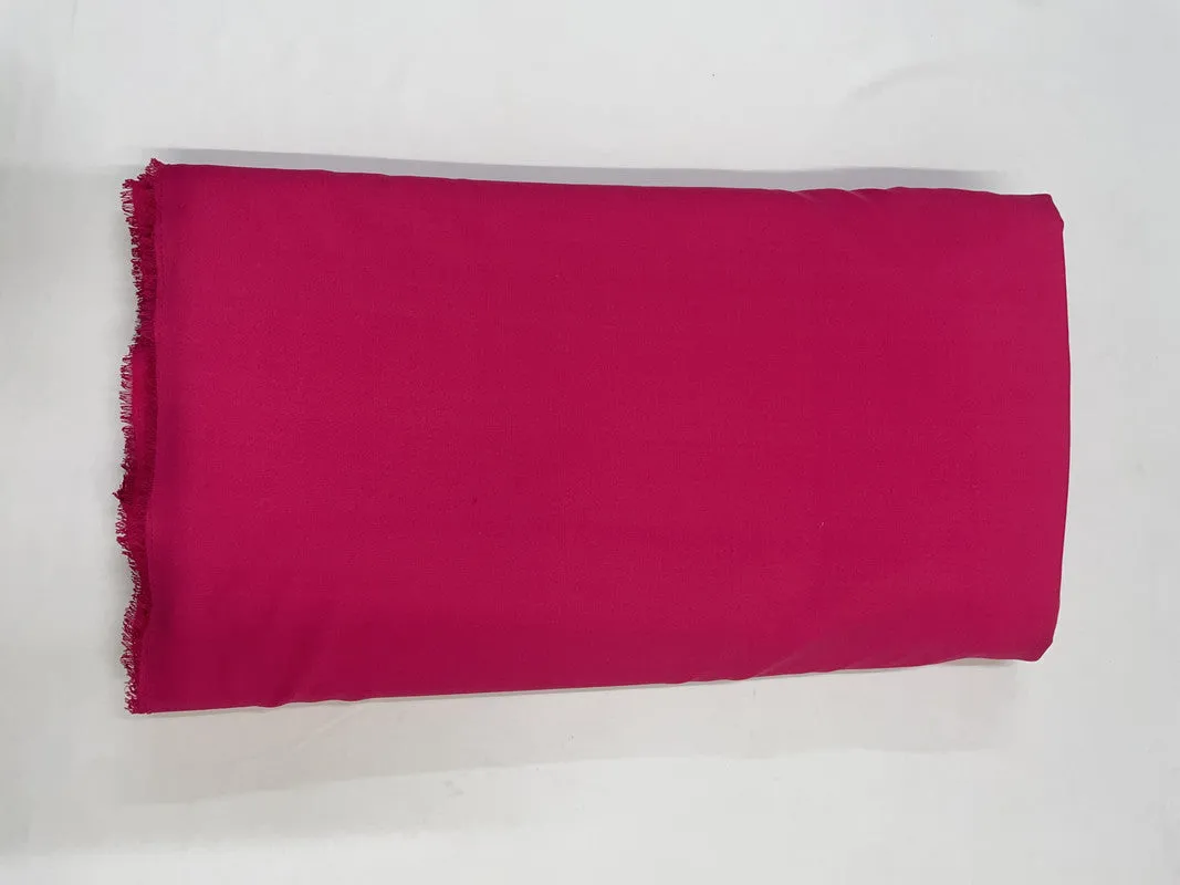 Barbie Pink Plain Dyed Poly Crepe Fabric (Per Meter - Rs 44 )